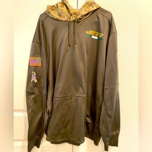 NT Jets 3XL Nike dry fit on-field apparel. Camo Jets hoodie